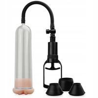 DUŻA POMPKA POWIĘKSZAJĄCA PENISA 3 GUMKI + WAGINA