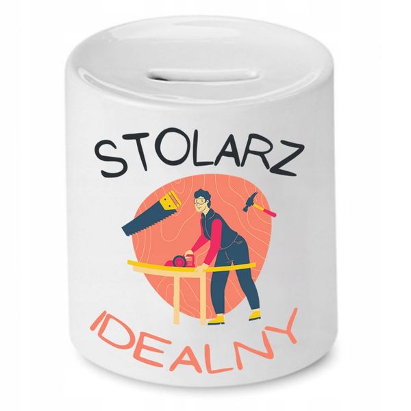 Skarbonka Prezent Dla Stolarza Idealny Z Nadrukiem Ze Zdjęciem zdjęcie 1