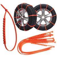 Łańcuchy śniegowe antypoślizgowe opaski zaciskowe na koła - zestaw 10 sztuk