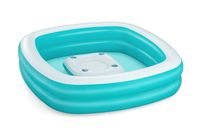 Dmuchany Basen Dla Rodziny 218X218X48 Bestway + Pływający Stolik Wyspa Na