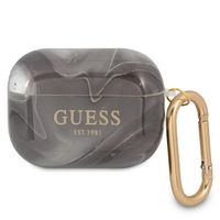 guess guapunmk airpods pro coverczarny/black marble collection