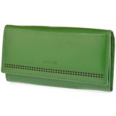 portfel damski o mocnym kolorze - ciemnozielony