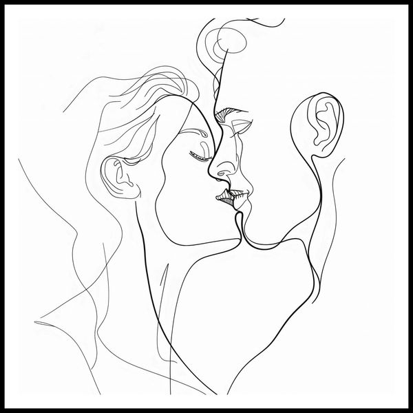 Plakat 80x80cm Splot Linii i Miłości zdjęcie 3