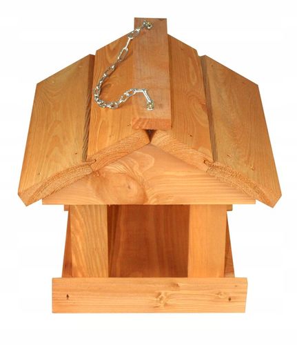 Karmnik dla ptaków zimujacych Drewniany domek budka Wiszący Łancuszek na Arena.pl