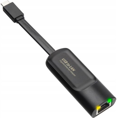 PRZEJŚCIÓWKA GIGABIT KARTA SIECIOWA ADAPTER LAN RJ45 1000Mb 1Gb USB TYP C na Arena.pl