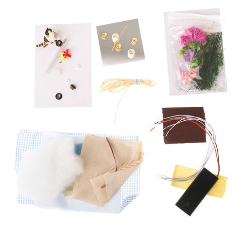 Domek dla lalek drewniany retro model DIY 3013 LED 13cm na Arena.pl