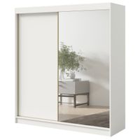 Szafa przesuwna z lustrem Fiore 2D1L 180 Biała/Złoty