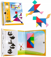 TANGRAM ZABAWKA PUZZLE MAGNETYCZNE EDUKACYJNE IDEALNE NA PODRÓŻ NA PREZENT