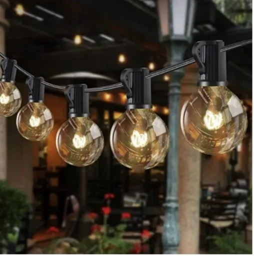 Girlanda Ogrodowa Lampki Żarówki Kule 7,6m 28 szt Ogrodowe Łańcuch świetlny zdjęcie 9