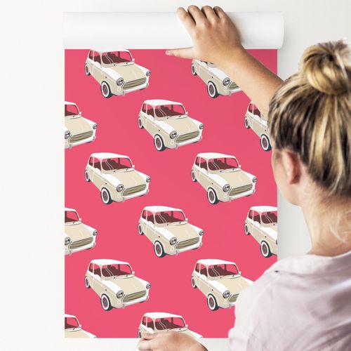 Tapeta Dla Młodzieży SAMOCHODY Styl Retro Ozdoba na Arena.pl