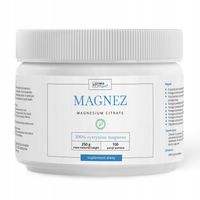 Magnez w proszku 100% Cytrynian Magnezu 250g VEGE