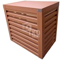 Osłona klimatyzatora - pompy ciepła 100x50x110 cm jasny brąz TKD174