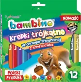 Kredki Bambino 12kol/150 Opr Troj Stand Temp pudełko