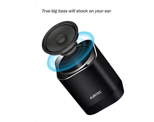 Głośnik przenośny AURTEC Bluetooth, USB Czarny na Arena.pl