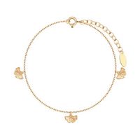 srebrna bransoletka pozłacana miłorząb - bsc5985