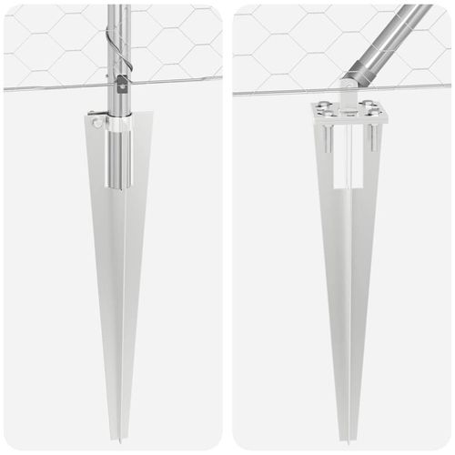 Ogrodzenie z słupkami Srebrny 1.2 x 100 m Stal pokryta PCV na Arena.pl