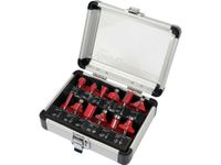 zestaw frezów widiowych do drew.trzpień fi 6mm 12 cz. - yt-68006