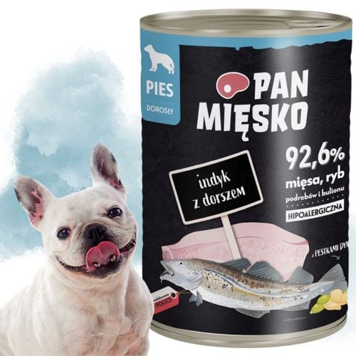 pan miesko karma mokra dla psa indyk z dorszem ( dorosly ) 400 g na Arena.pl
