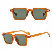 OKULARY PRZECIWSŁONECZNE filtr UV400 karmelowe damskie męski+ ETUI+ ŚCIERKA