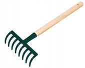 GRABKI GRABIE MAŁE 8-ZĘBNE OGRODOWE Z TRZONKIEM