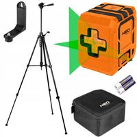 NEO TOOLS Laser Krzyżowy Poziomnica 30m + Etui + Statyw Stalowy 1.5 m 1/4"