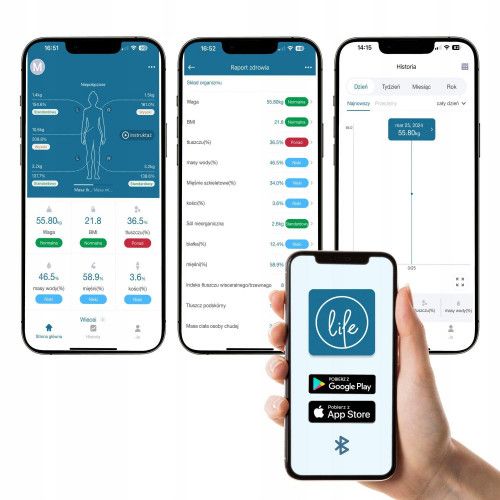 WAGA ŁAZIENKOWA ANALITYCZNA BLUETOOTH 5.0 Z EKRANEM LCD WEBBER na Arena.pl
