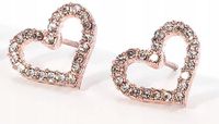 16 0025  Kolczyki na sztyfcie cyrkonie Serce dla Kobiet HIT