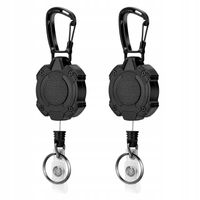 2x RETRAKTOR linka zwijana stalowa HEAVY DUTY 75cm na identyfikator SKIPASS