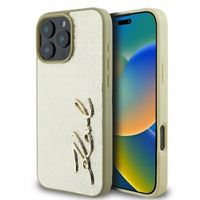 Etui Karl Lagerfeld KLHCP16LPFMFBKMD iPhone 16 Pro 6.3 złoty/gold hardcase