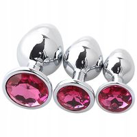 Korki Analne Zestaw 3 Sztuk z Kryształem Sex Gadżety Erotyczne dla Par