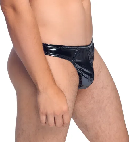 black level stringi męskie s czarny połysk anatomiczny fason na Arena.pl