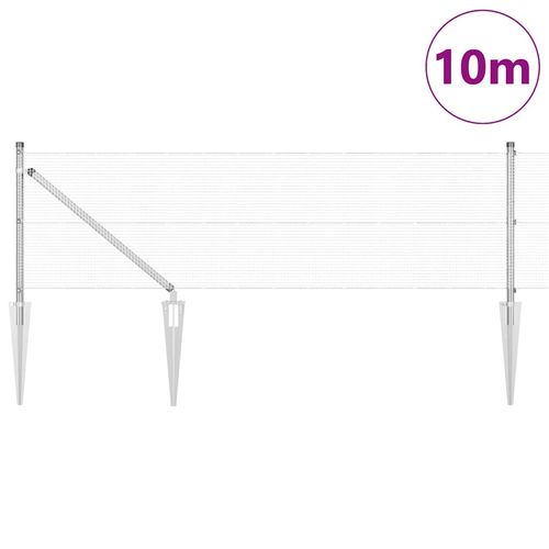 Ogrodzenie z słupkami Srebrny 0.6 x 10 m Stal na Arena.pl