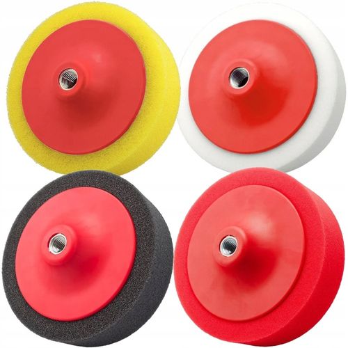 ZESTAW GĄBEK POLERSKICH GĄBKA POLERSKA M14 DO POLERKA SAMOCHODOWA -4 sztuki na Arena.pl