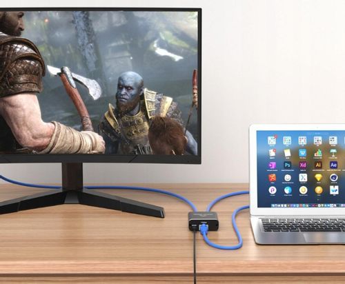 Adapter rozdzielacz mini Switch splitter LAN Ethernet RJ45 2xRJ45 1000M 1GB na Arena.pl