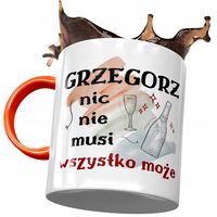 Kubek Pomarańczowy Dla Grzegorza Grześka Prezent Z Nadrukiem Ze Zdjęciem