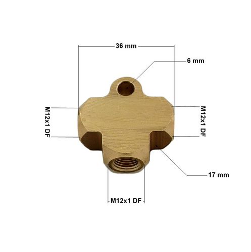 TPS-5 - Trójnik przewodów hamulcowych 3x M12x1 DF na Arena.pl