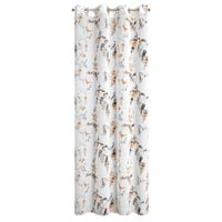 Zasłona na przelotkach z etaminy botaniczny RIKI 140X250 wielokolorowa