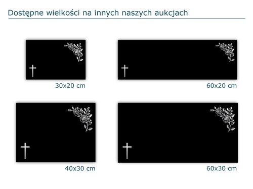 SZKLANA PODSTAWKA POD ZNICZE z dedykacją 60x30cm 510d na Arena.pl