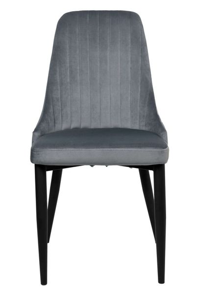 Krzesło welurowe LORIENT VELVET grafitowe zdjęcie 3