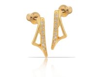 kolczyki zakrzywione trójkąty z kolekcji classic (p14748au)
