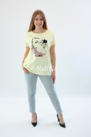 Koszulka z dziewczyną Amanda żółta UNI