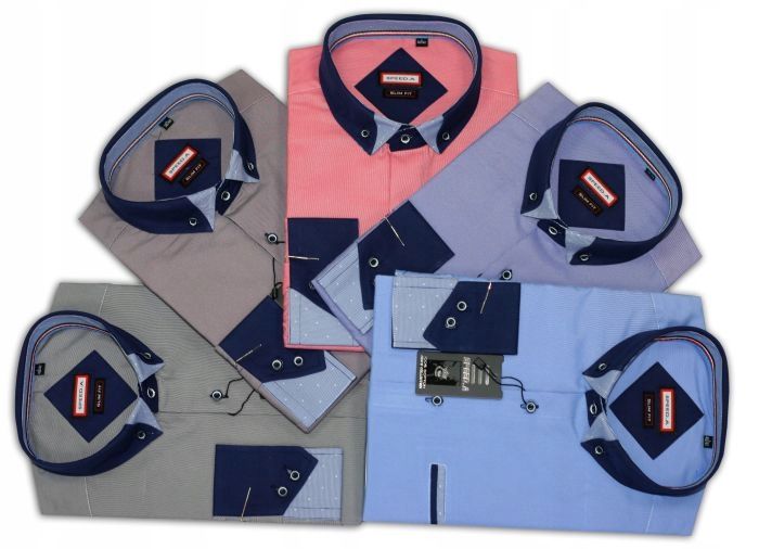 Mc4 Koszula męska ŚLIWKOWE PASKI slim fit 40/41 zdjęcie 7