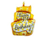 Balon foliowy Tort urodzinowy Happy Birthday na hel 53x79 cm