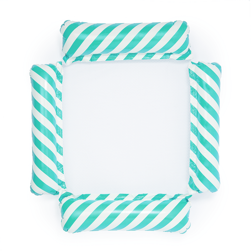 Materac Dmuchany Do Pływania Plażowy Z Siatką Niebieski na Arena.pl