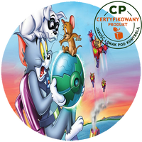 Opłatek na tort Tom i Jerry