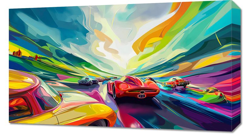 Obraz 70x40cm Wyścig Przy Barwach zdjęcie 1