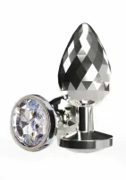 toyjoy disco diamond plug medium aluminiowy z kryształem 8713221836311