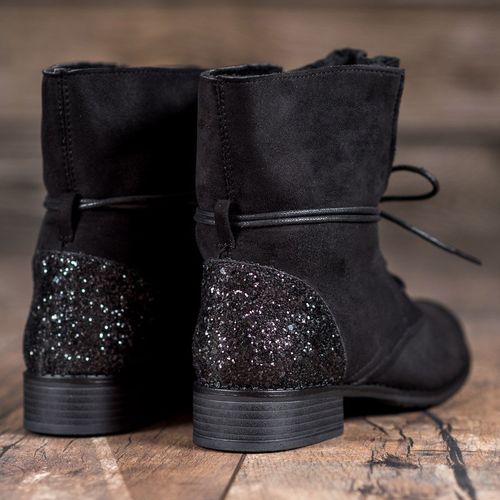 Czarne Sznurowane Botki r.41 na Arena.pl