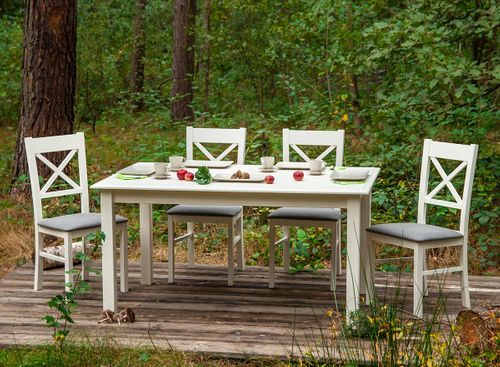 STÓŁ BIAŁY SOSNOWY BELLUNO ELEGANTE PL022B na Arena.pl