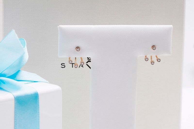 Emaga Złote kolczyki KRD2003 - Diament zdjęcie 8